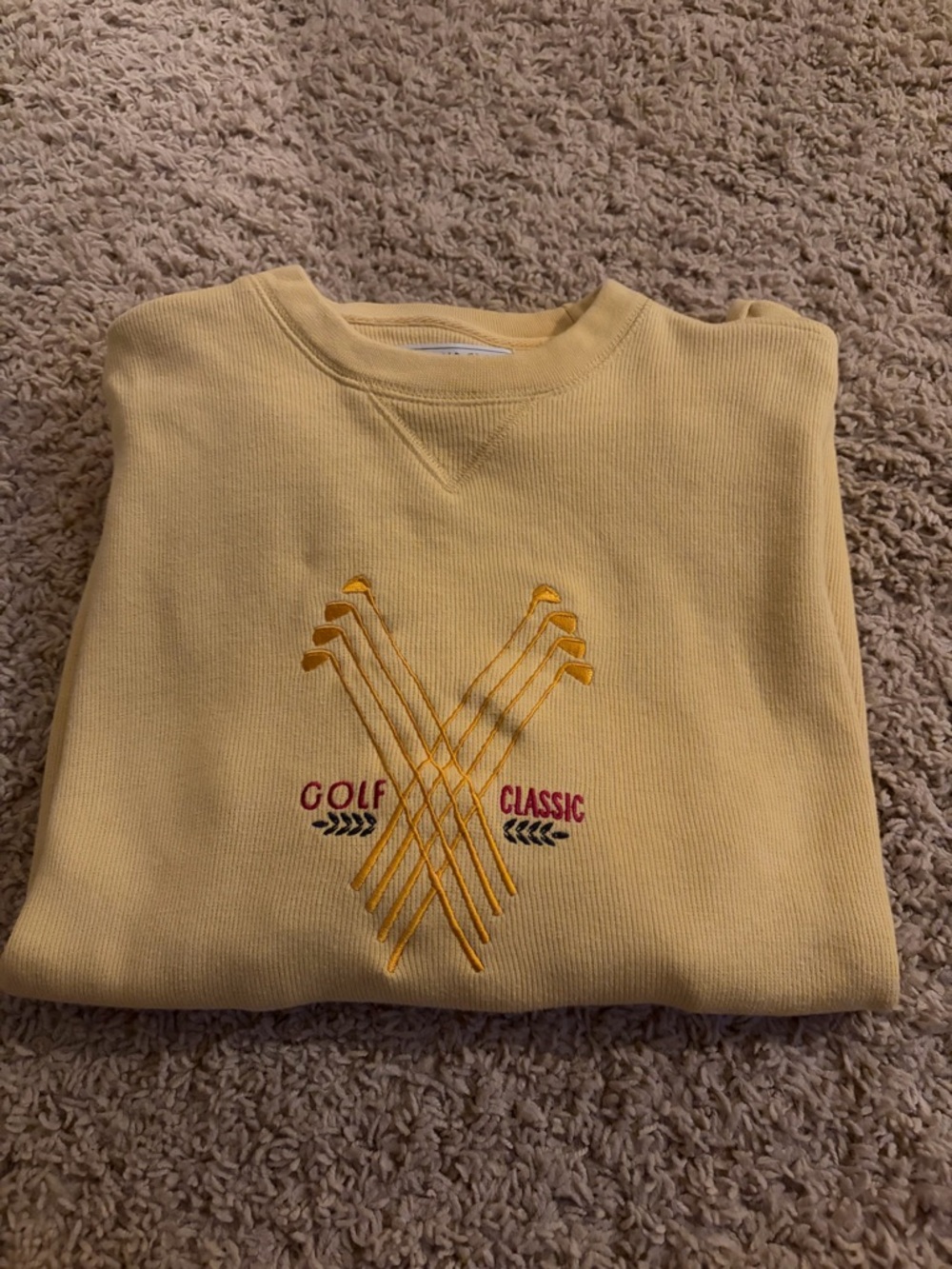 Grand Slam Mustard Yellow Crewneck Sweatshirt